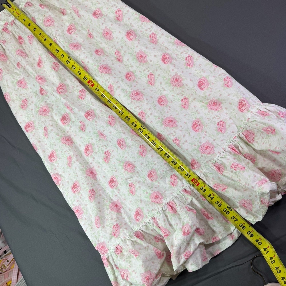 VTG Victoria's Secret Gold Label Cotton Floral Nightgown Cottagecore Prairie S - Picture 7 of 7